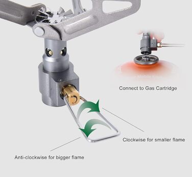 Вт Кемпінгова газова плита Міні-газова плита з титанового сплаву Похідна плита Портативний пальник Ультралегка кишенькова духовка