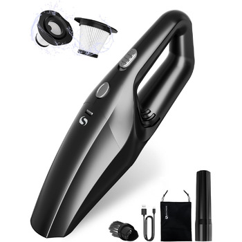 Ручний пилосос акумуляторний 9000 Па, Автомобільний пилосос потужний з акумулятором, Портативний автомобільний пилосос з миючим HE