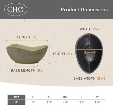 Класичний лоток для рослин Arc Unique Home and Garden з дренажною пробкою, стійкий до ультрафіолету, неглибокий кашпо, сучасний горщик для трав (30,5 см, глина Georgia Clay)