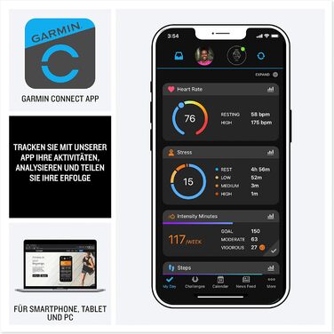 Гібридний смарт-годинник з аналоговими стрілками та сенсорним екраном, функціями фітнесу/здоров&39я, аналізом сну, Garmin Pay, сповіщеннями та часом автономної роботи до 5 днів. Trend Rose Gold