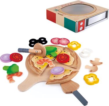 Ігровий набір Hape Pizza Set від Hape Kitchen з упаковкою для піци для ще більшого задоволення від гри