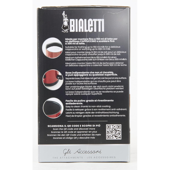 Капучинатор для молока для капучино, ємність 150 мл капучино або 300 мл гарячого молока, червоний червоний одинарний