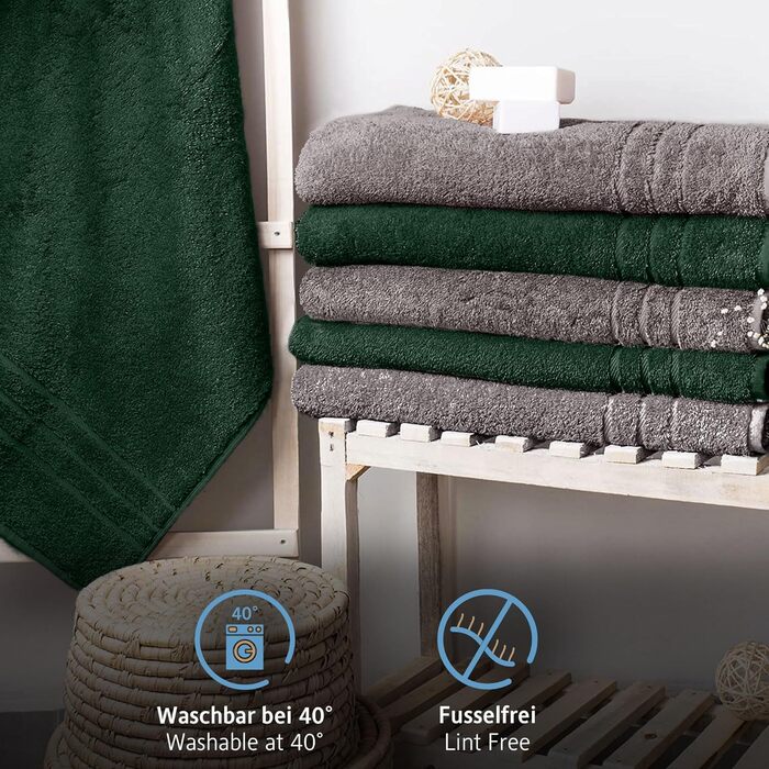 Набір рушників для сауни Komfortec 2 шт. 80x200 см з 100 бавовни, рушники для сауни XXL, рушник для сауни, м'який, великий, махров