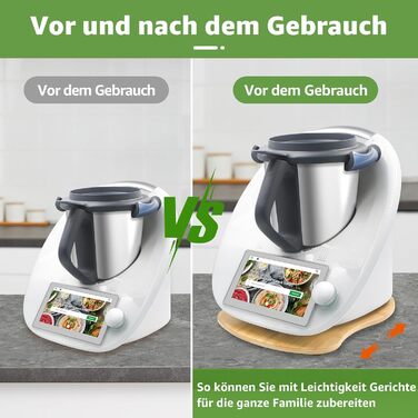 Розсувна дошка для Thermomix TM6 TM5, бамбукова розсувна дошка Аксесуари Швидкорухома дошка для кухонного комбайна Thermomix Vorwerk Ковзна дошка для Thermomix TM6