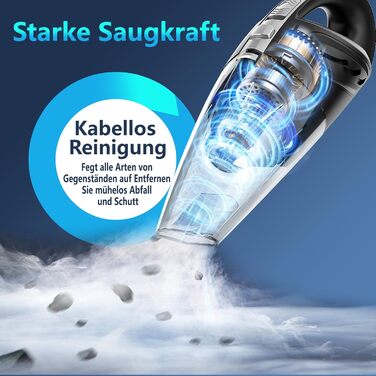 Акумуляторний ручний пилосос, автомобільний пилосос 120 Вт Акумуляторний, міні-пилосос Портативний акумуляторний ручний пилосос Ак