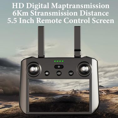Дрон X-Verse KF104 MAX2 із камерами 4K HD EIS, пульт дистанційного керування з екраном, дистанційне керування 6 км, 3-осьовий підв