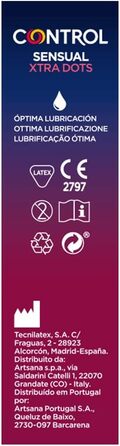 Презервативи CONTROL Sensual Xtra Dots, 12 шт. , 50 г, 00010364000000