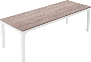 Письмовий стіл подовжений 200 см для двох осіб, подвійна робоча станція для домашнього офісу, дуб