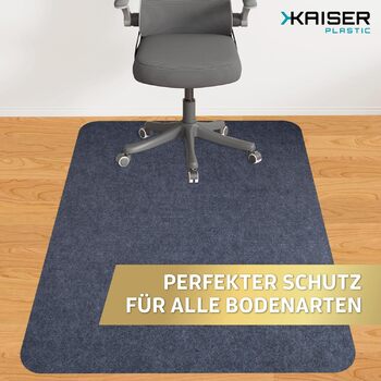 Захисний килимок для підлоги Kaiser, темно-сірий, 90x140 см - килимок для столу, темно-сірий - килимок для стільця - нековзний килимок для стільця - захисний килимок для офісних стільців - килимове покриття, 90 x 140 см