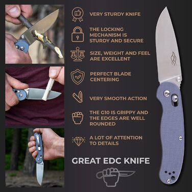 Ніж EDC Ganzo Firebird by F759M Svart fllkniv