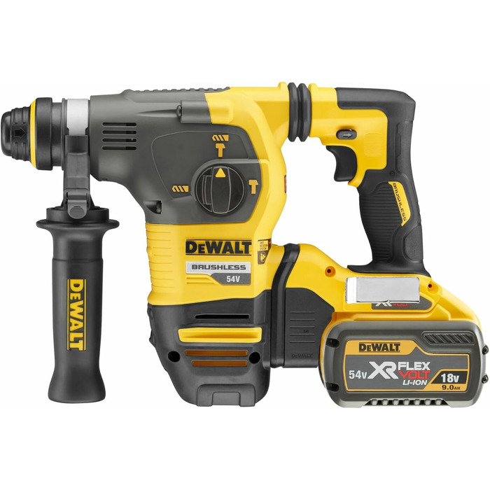 Акумуляторний комбінований перфоратор DeWALT DCH333X2-QW SDS-plus, 54 В, чорний/жовтий, розмір
