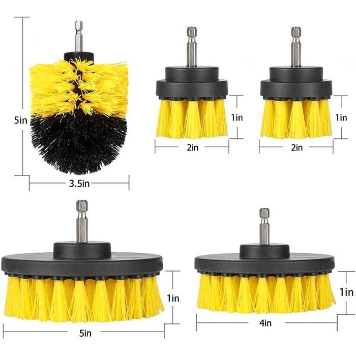 Щітка для дриля насадка для дриля - 5 шт. комплект щіток для електричної дрилі - ідеально підходить для плитки для басейну, ванної