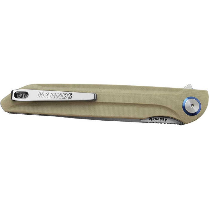 Зовнішній ніж, кишеньковий ніж, що швидко відкривається, з лезом Sandvik 14C28N і ручкою G10 з надійним замком, 111 г 22,8 см Кемп