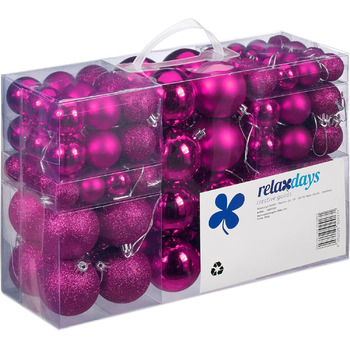 Різдвяні кульки набір із 100 шт рожеві Relaxdays