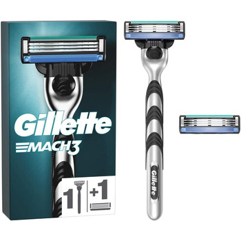 Мокра бритва Gillette Mach3 чоловічки, бритва 2 леза бритви з 3-х складним лезом, подарункові чоловіки