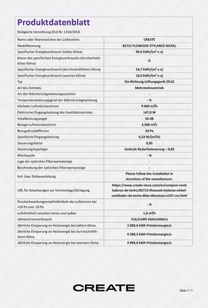 Стельовий вентилятор з нікелевими лопатями з натурального дерева з дистанційним керуванням/Тихий, реверсивні лопаті, двигун змінного струму, програмований від 1 до 4 годин, 2 висоти, 3 температури освітлення, 60 Вт, Ø107 см