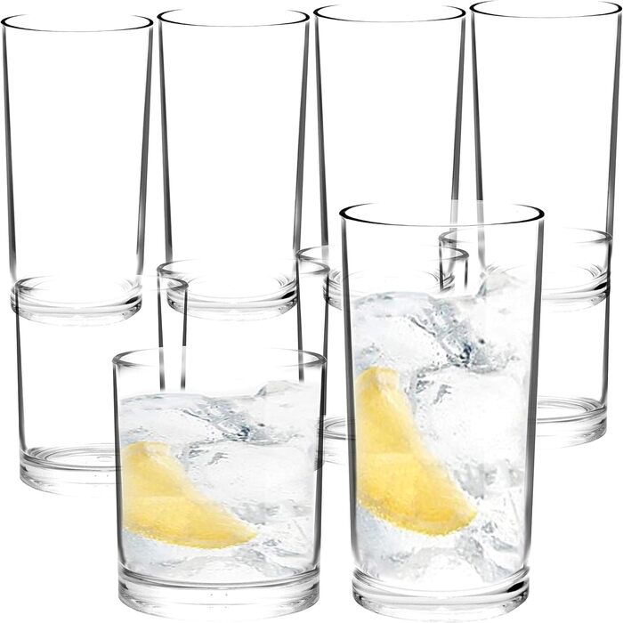 Стакани для пиття 350 мл та 500 мл, багаторазові стакани для води, пластикові стакани, багаторазові пластикові стакани, небиткі ст