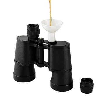 Термос у стилі бінокля на 500 мл алкоголю 2 окремі камери для 2 різних лікерів, веселого подарунка, фестивального запасу, запасу алкоголю, чоловічого подарунка, пляшки для стадіону