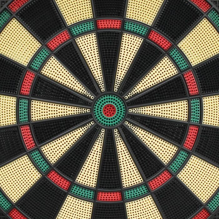 Електронна мішень для дартсу Carromco Panthera-301 Мяка мішень для дартсу з 4 лунками для 18 гравців, 32 гри та 500 варіацій, включаючи мякі дротики, червоно-зелено-бежево-чорна, 46x44,8x3,8 см