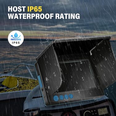 Більш глибокий ехолот, підводна камера для риболовлі, ширококутне інфрачервоне нічне бачення, водонепроникний хост IP65 з 5-дюймовим IPS-дисплеєм для EIS, річки та човна.