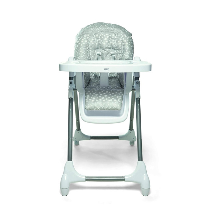 Стільчик для годування Mamas & Papas Snax, регульований, складний зі знімною обідньою дошкою, сірий в крапку