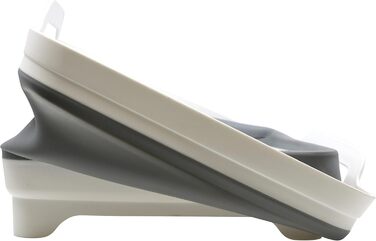 Висувна миска Cao 9 літрів для дорослих унісекс сіро-біла 30,5 x 30 см - В 20 см (розкрита) - В 7 см (складена)