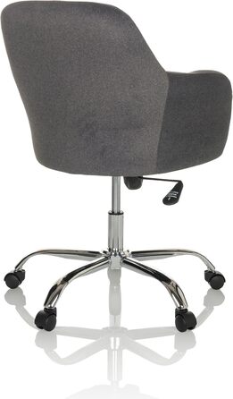 Офісний стілець hjh OFFICE SOLAO 300, тканина, регульований по висоті обертовий стілець з м&39якою подушкою сидіння, 719229, темно-сірий колір тканини