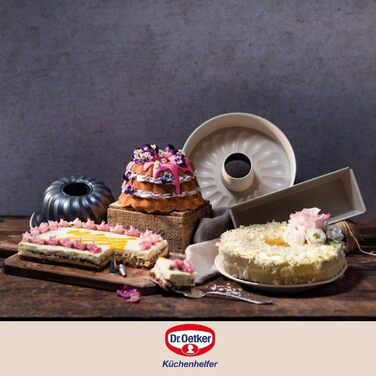 Прямокутна пружинна форма Dr. Oetker 38 см, форма для торта із захистом від протікання, квадратна форма для випічки зі сталі з арм