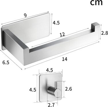 Тримач для туалетного рушника Без свердління Тримач для туалетного рушника з матової нержавіючої сталі Тримач для туалетного рушни
