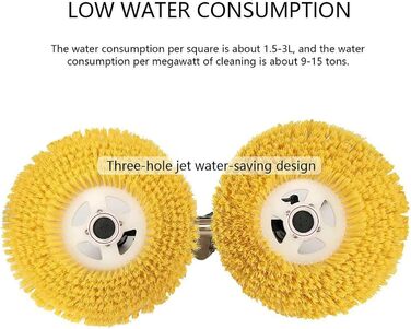 Автоматична щітка для чищення фотоелектричних панелей, Телескопічна штанга/2.1-7.5 М, Швидкість 300/хв, Легко витирається, З довго