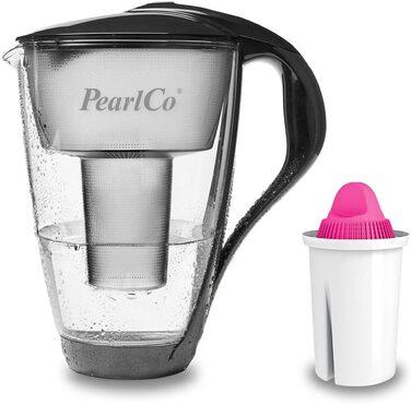 СКЛЯНИЙ фільтр для води PearlCo (антрацит) з 1 магнієвим класичним фільтруючим картриджем - Зроблено в ЄС