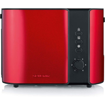 Автоматичний тостер SEVERIN, тостер з насадкою для булочок, тостер з високоякісної нержавіючої сталі для підсмажування, розморожув