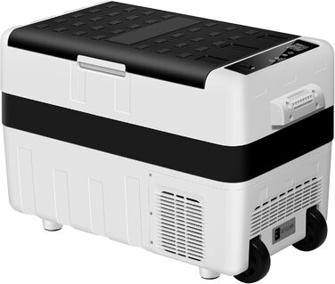 Компресорний холодильний ящик автомобільний 40 л, електричний кемпінговий холодильник 12В 230В з морозильною камерою, двозонний хо