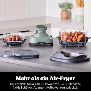 Портативна аерофритюрниця Ninja CRISPi, 3,8 л, 4-в-1, 1700 Вт, Sage