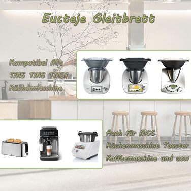 Розсувна дошка Eucteje Розкатна дошка Обладнання для розсувної дошки Килимок Glider Підкладкова дошка Аксесуари Сумісні з кухонним комбайном Thermomix TM5 TM6