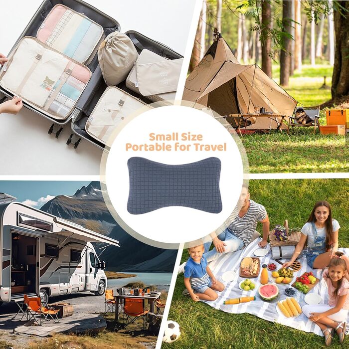 Міні-подушка для подорожей vocheer, 27,9 x 17,8 см, маленькі подушки для сну, крихітні подушечки для шиї, зап&39ястя, поперекового відділу хребта та колін, подушка для домашніх тварин, бавовна, знімний чохол, можна прати в пральній машині, темно-синій