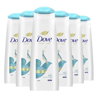 Шампунь і кондиціонер Dove 2-в-1 Щоденний зволожувальний інтенсивний догляд для гладкого волосся 250 мл 6 шт. 250 мл (6 шт.)