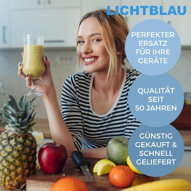 Світло-блакитний швидкий блендер для ручного блендера Bosch I Насадка для блендера підходить для ручного міксера MFQ, MQ, MS6, MSM6C і MSM6 I Заміна ніжки блендера з нержавіючої сталі I Запчастини для ручного блендера Bosch I Аксесуари Ручний блендер