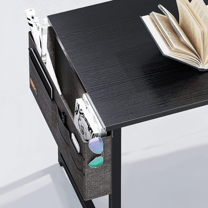 Комп'ютерний стіл офісний стіл з тримачем для навушників і сумкою для зберігання, невеликий стіл для навчання дерев'яний стіл для