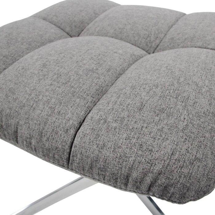 Ретро-табурет SARANTO, 670934, тканина, темно-сірий