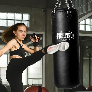 Боксерський мішок Fightinc. Класичний З НАПОВНЕННЯМ/НЕ НАПОВНЕННЯМ/З НАПОВНЕННЯМ 80 100 120 150 180 см до 55 кг ідеально підходить для тренувань з бойових мистецтв для дітей та дорослих 40 50 60 кг 180 см З НАПОВНЕННЯМ