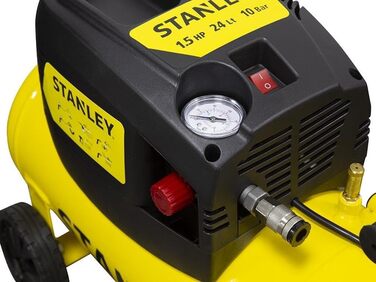 Компресор STANLEY D 200/10/24, макс. 10 бар, бак 24 л, 1,5 к.с., 180 л/хв