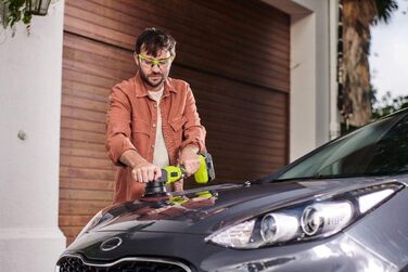 Акумуляторна ексцентрикова полірувальна машина RYOBI 18 В ONE PRO R18P-0 (полірувальний диск 125 мм, діаметр коливань 8 мм, швидкі