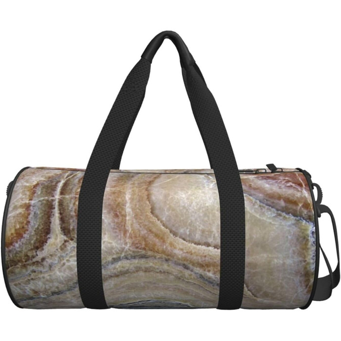 Сумка-реізеташ Onyx Stone, кругла, великої місткості, легка та міцна, ідеальний подарунок для походів, відпустки, ділових поїздок та іншого, камінь Onyx, блідо-блакитний колір, універсальний розмір