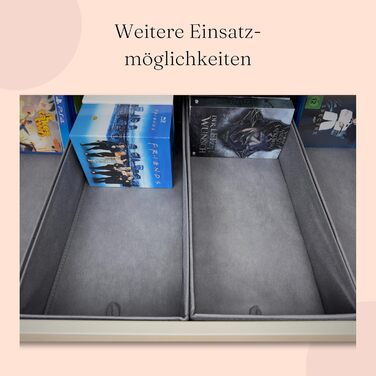 Точний (підходить для шухляди Ikea Pax 100 см), органайзер для шухляд Pax, стабільний розмір, органайзер для гардеробу, система зберігання в гардеробі, сірий, 52x22x11 см, комплект з 4 шт.