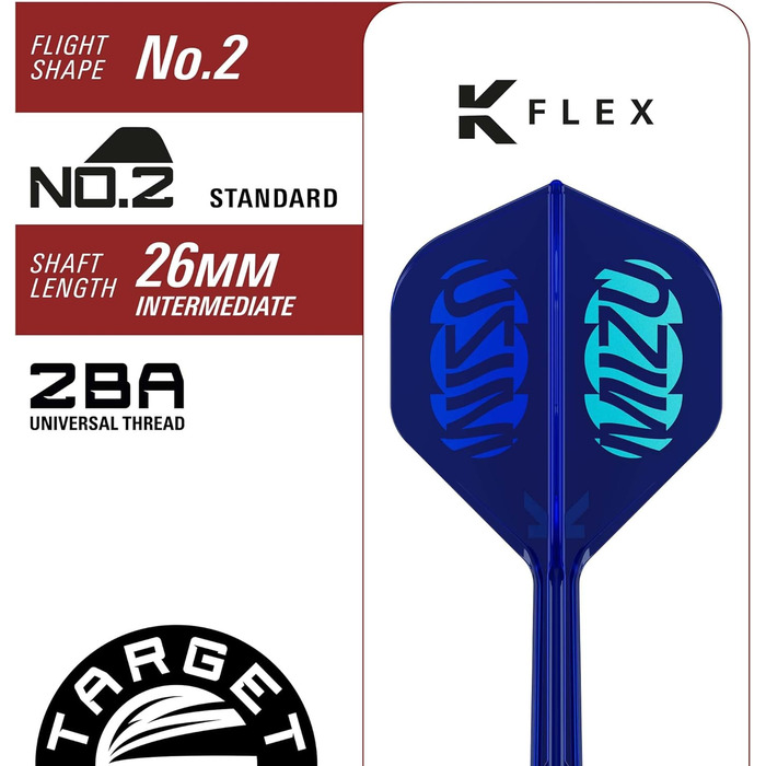 Дартс Target Japan Mizu Series зі сталевим наконечником, 23G/24G Дартс з 90 вольфраму, льотки та древки K-Flex 2, наконечники Swiss Storm Nano та інструмент SP у комплекті, ствол 24G 02