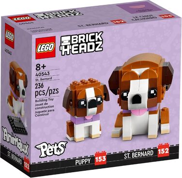 Конструктор LEGO BrickHeadz Saint Bernard Dog and Puppy Set 40543, 236 деталей