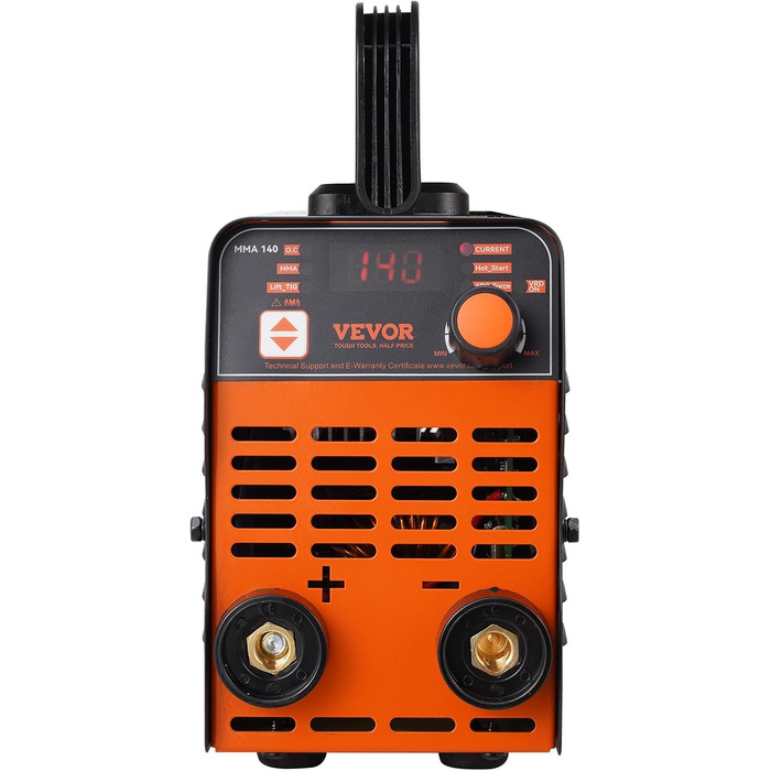 Зварювальний апарат VEVOR 220 В, 140 А ARC/Lift TIG, портативний 2-в-1 з LED-дисплеєм, функціями Hot Start, Arc Force, Anti-Stick та VRD, MMA інвертор
