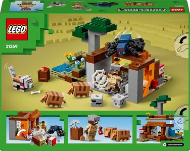 Конструктор LEGO Minecraft 21269, Експедиція до шахти броненосців, 247 деталей