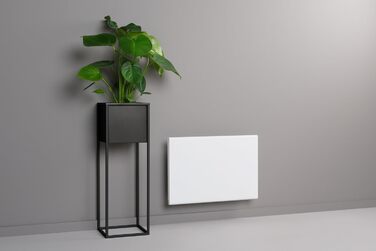 Електричний радіатор Adax Eco Basic 1200 Вт, білий Програмування через Bluetooth Термостат з таймером Настінний електричний обігрівач Електричний радіатор Захист від замерзання, тижневий режим Настінний конвектор 1200 Вт (89,4 x 9,7 x 33 см)